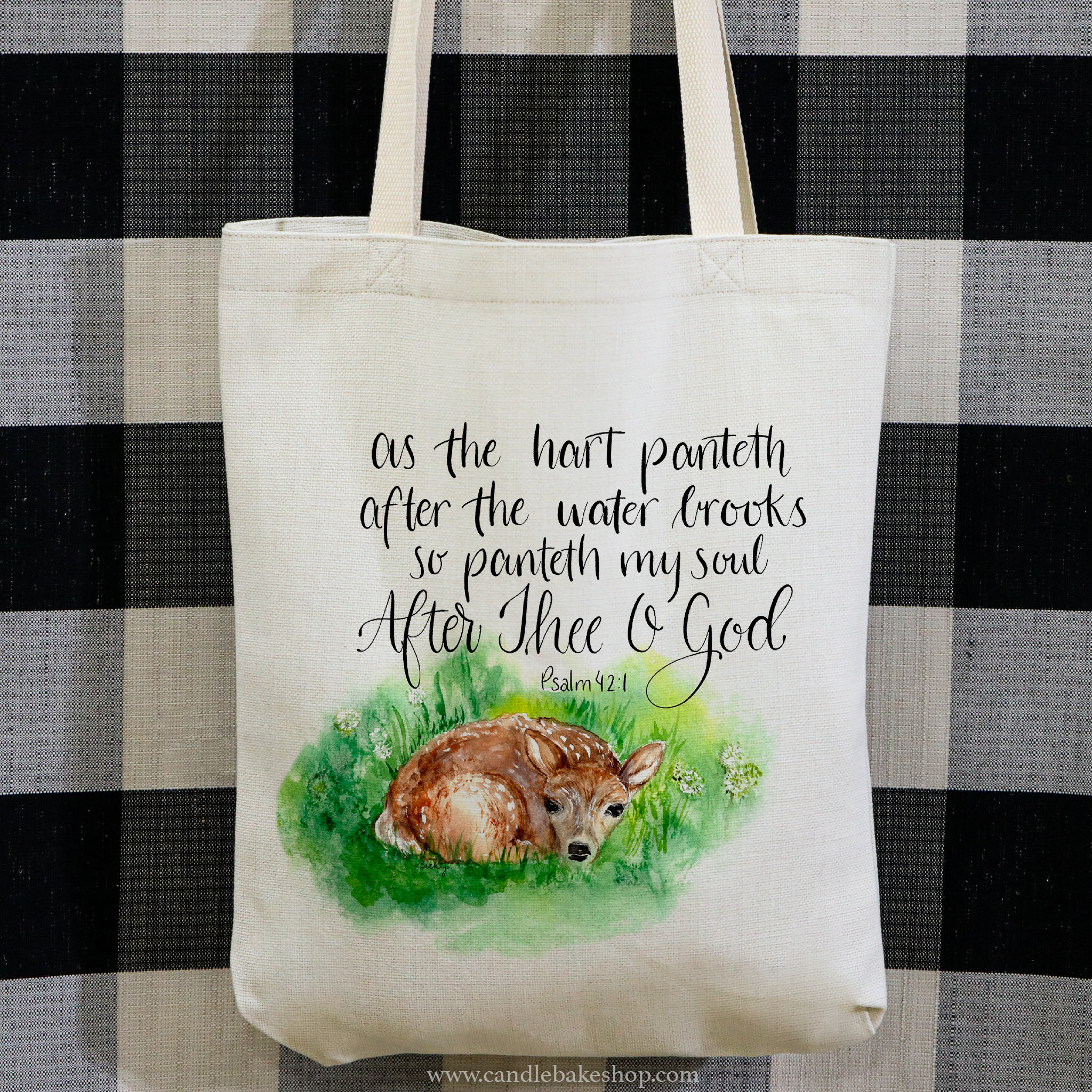As The Hart Tote Bag - Psalm 42:1