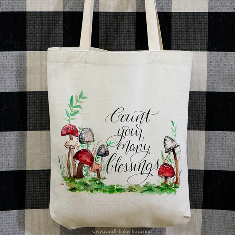 Count Your Many Blessings Tote Bag - Watercolor