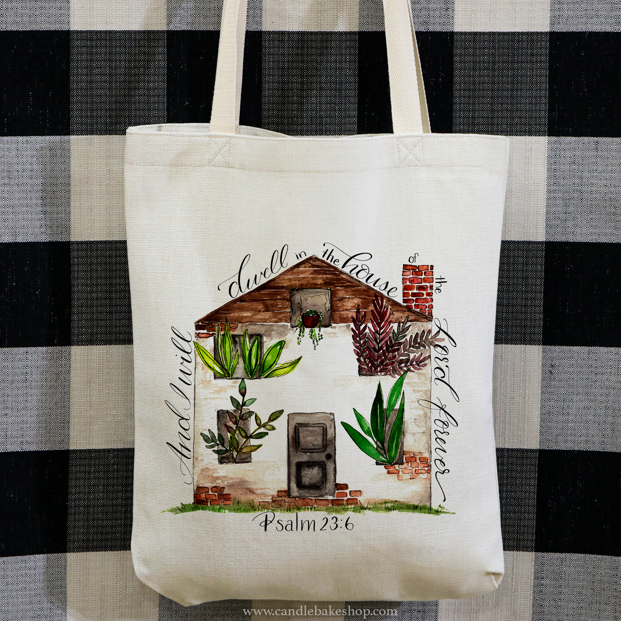 Dwell In The House Of The LORD Tote Bag - Psalm 23:6