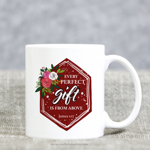 Every Perfect Gift Is From Above - Scripture Christmas Mug