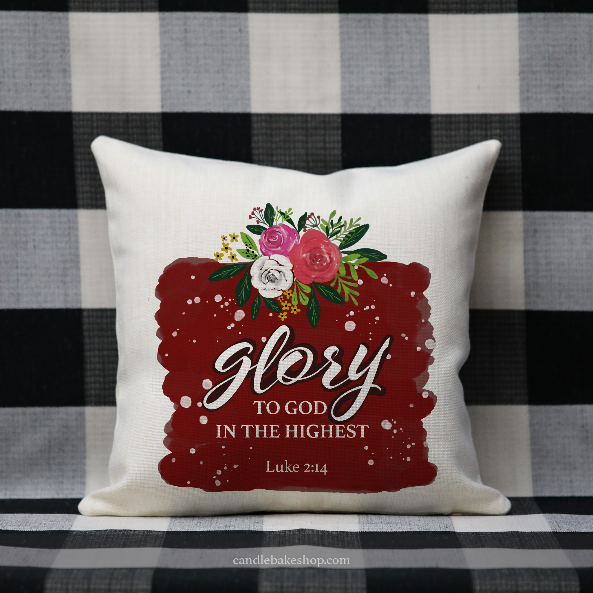 Glory To God In The Highest - Christmas Pillow - Luke 2:14