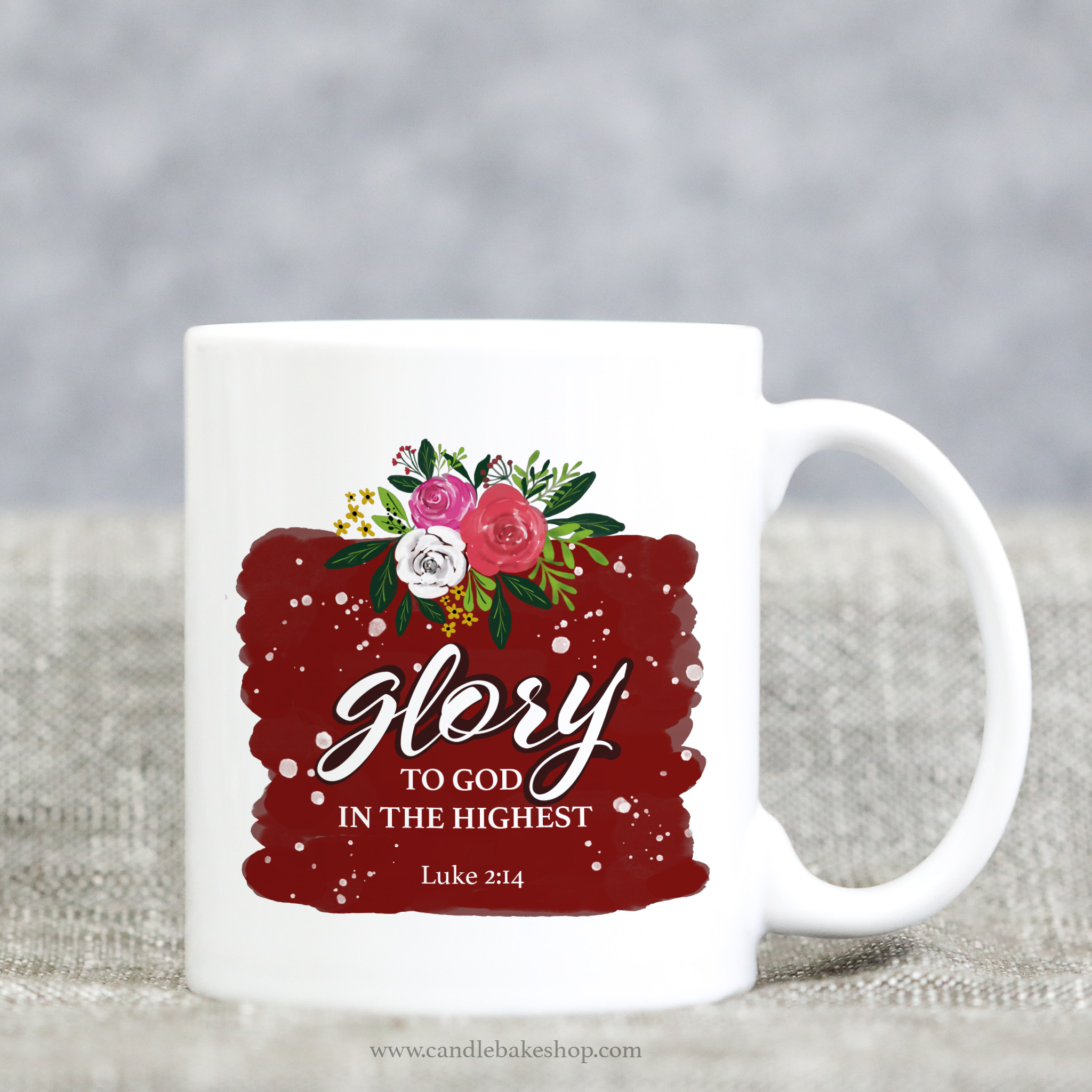 Glory To God In The Highest - Scripture Christmas Mug - Luke 2:14