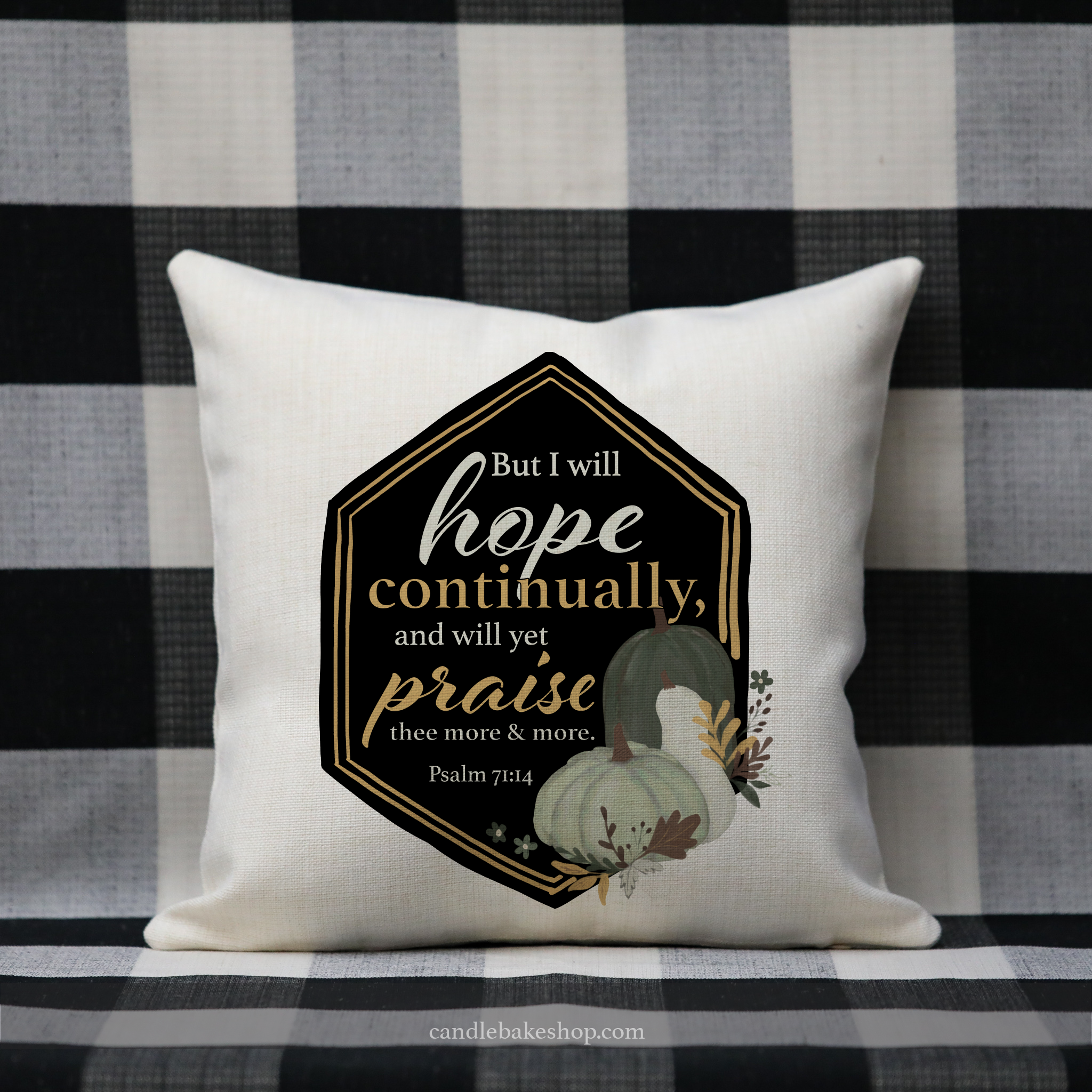I Will Hope Continually Scripture Pillow - Psalm 71:14