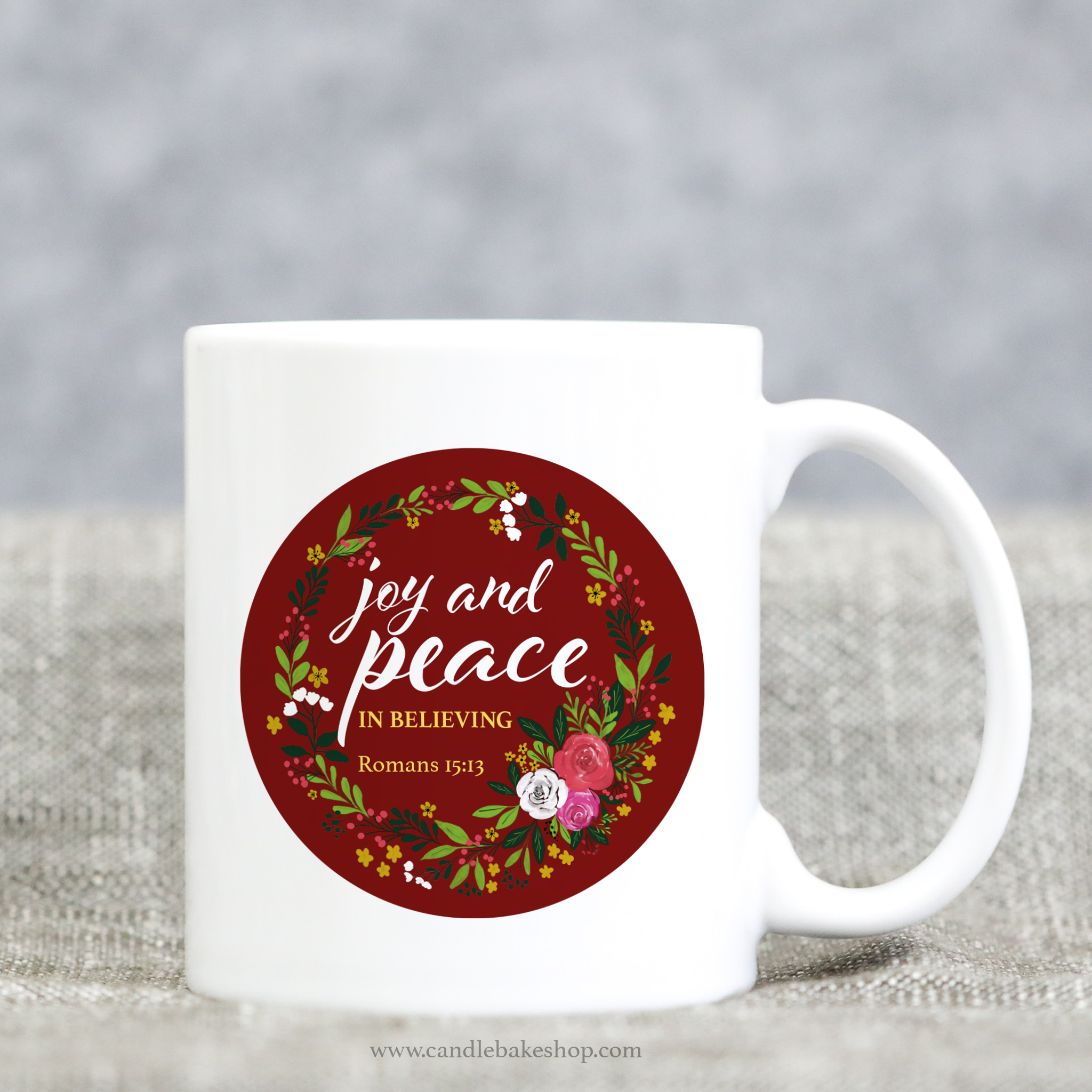 Joy And Peace - Scripture Christmas Mug - Romans 15:13