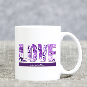 Love One Another - Scripture Mug (Purple)