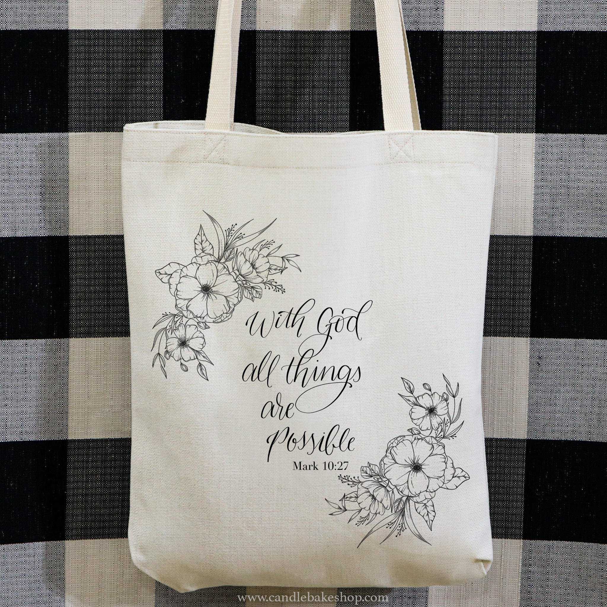 With God All Things Are Possible Tote Bag - Mark 10:27